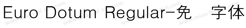 Euro Dotum Regular字体转换